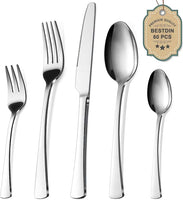 Conjunto de Talheres para 12 Pessoas Bestdin – 60 Peças em Aço Inoxidável Elegante
