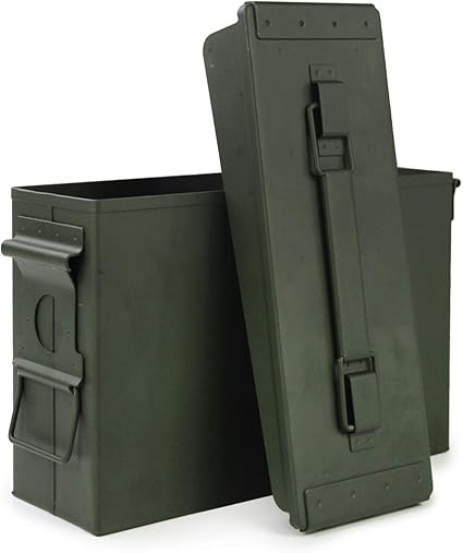 Caixa Metálica Multifunções para Munições GUGULUZA – Impermeável, Verde Militar