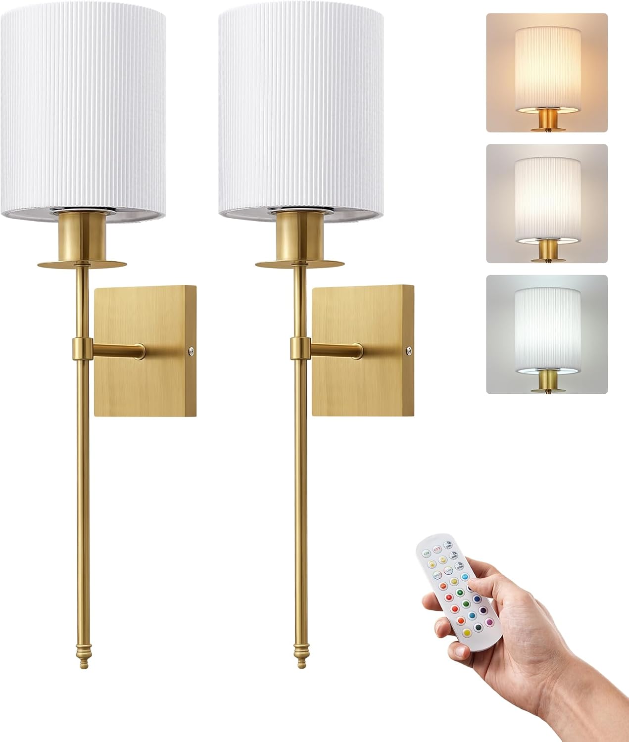 Conjunto de 2 Candeeiros de Parede LED Recarregáveis