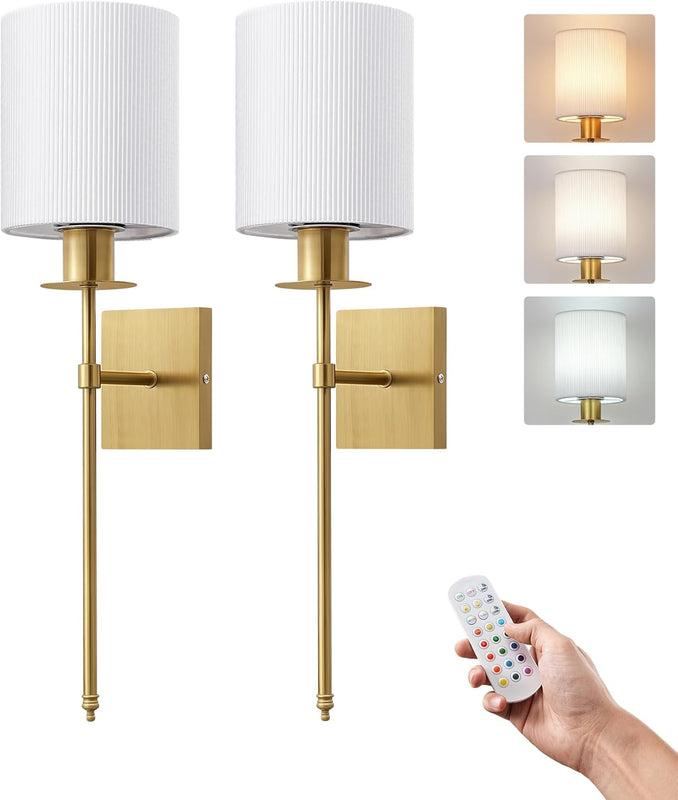 Conjunto de 2 Candeeiros de Parede LED Recarregáveis