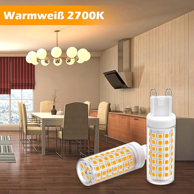 Pack de 6 Lâmpadas LED (7W = 70W Halogénio)