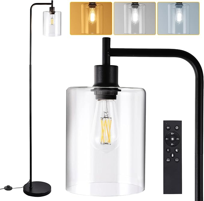 Candeeiro de Pé LED Litake com Comando e Intensidade Ajustável