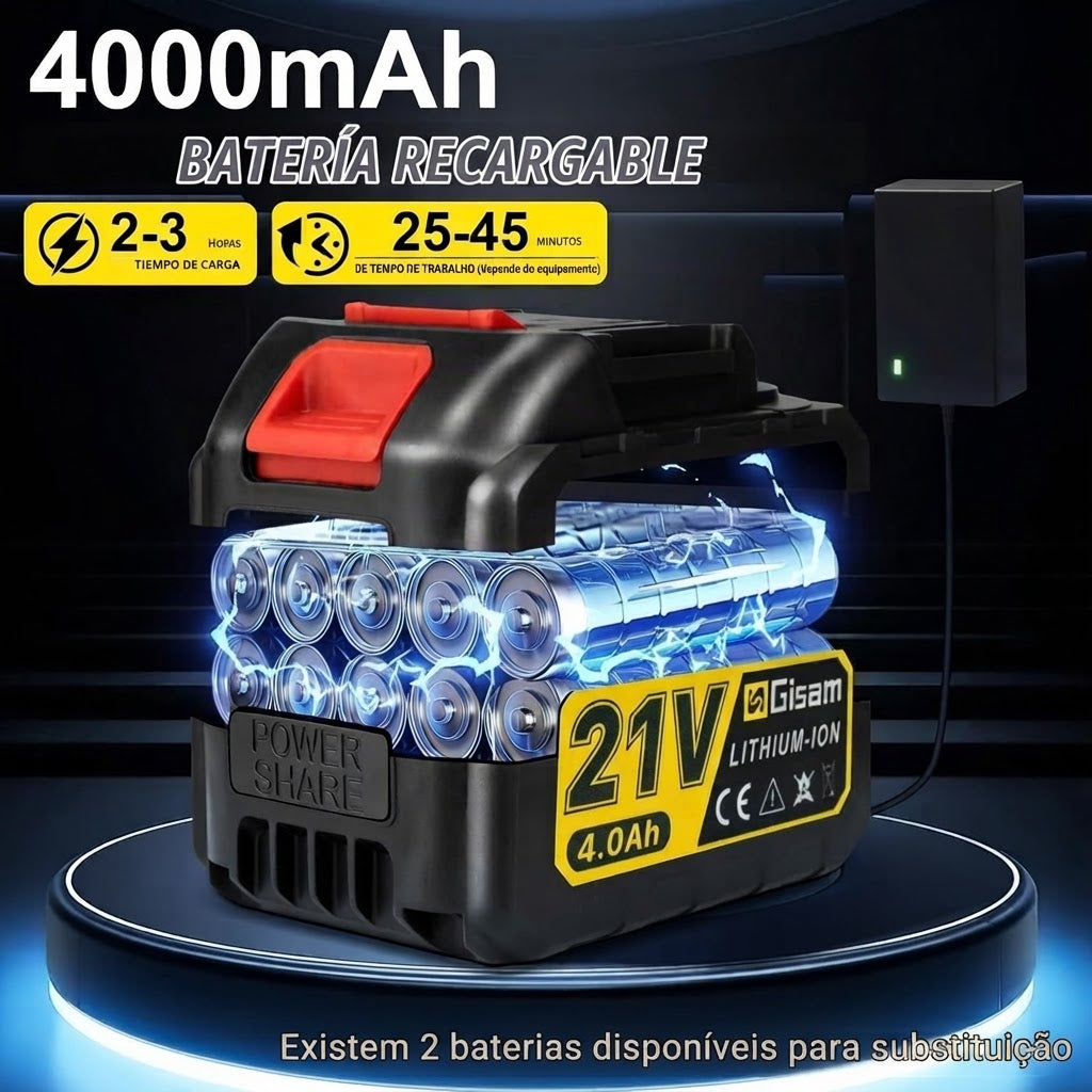 Lavadora de alta pressão sem fios, 65 BAR 2 baterias de 4000 mAh