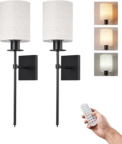 Conjunto de 2 Candeeiros de Parede LED Sem Fios EDISHINE