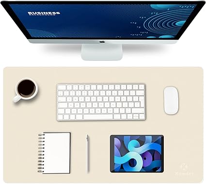 Tapete de Secretária em Pele Sintética – Tapete para Rato e Teclado