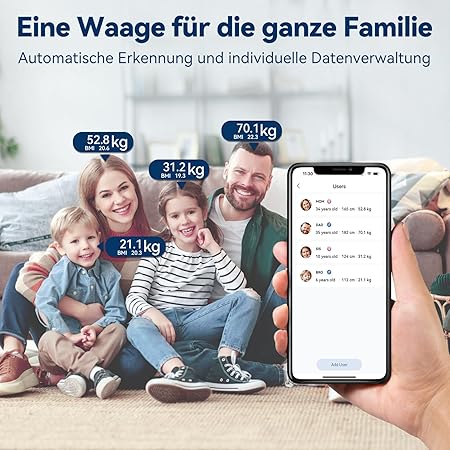 Balança Digital Lepulse F3 com Análise de Gordura Corporal – Ecrã Grande, App Bluetooth, 13 Indicadores Corporais