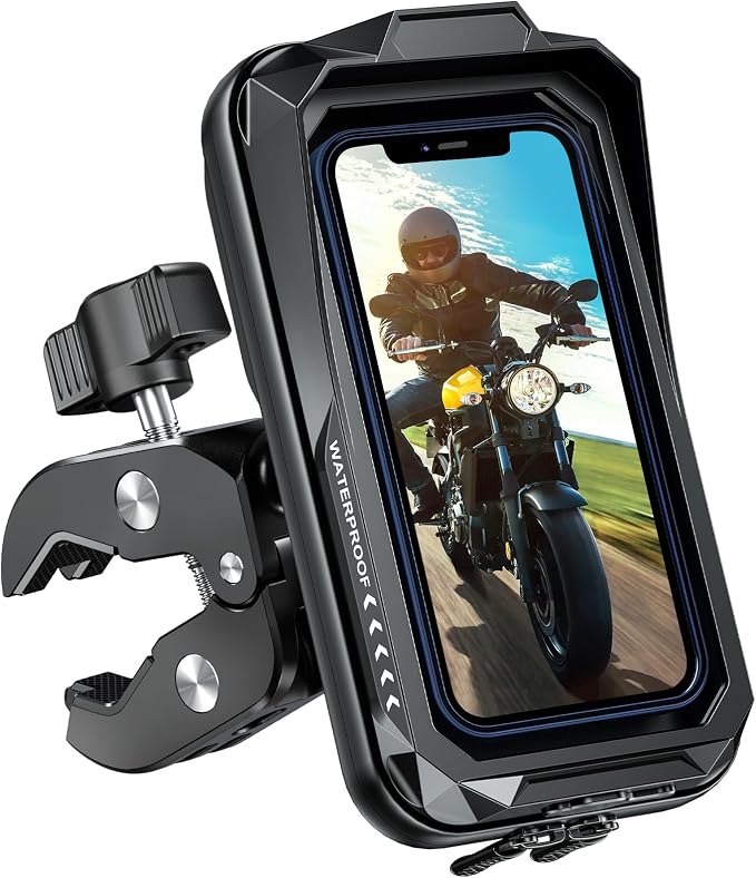 Suporte de Telemóvel para Moto à Prova de Água com Rotação de 360° Anti Vibração