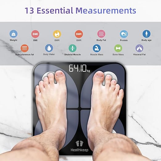 Balança Digital de Casa de Banho Healthkeep | Bluetooth