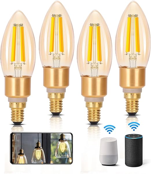 Lâmpada Aigostar Edison LED E14 Alexa 4,5W 470LM WIFI C35
