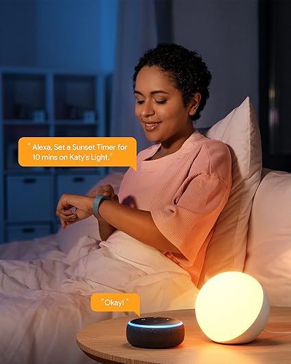Candeeiro de Mesa Inteligente Hifree – Compatível com Alexa e Google Home, RGB Regulável e Luz Branca Ajustável
