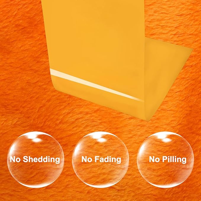 PICCOCASA Manta Reversível em Flanela Fleece – 100% Microfibra Suave, Leve, para Cama, Sofá, Cadeira ou Escritório – Laranja 170 x 230 cm