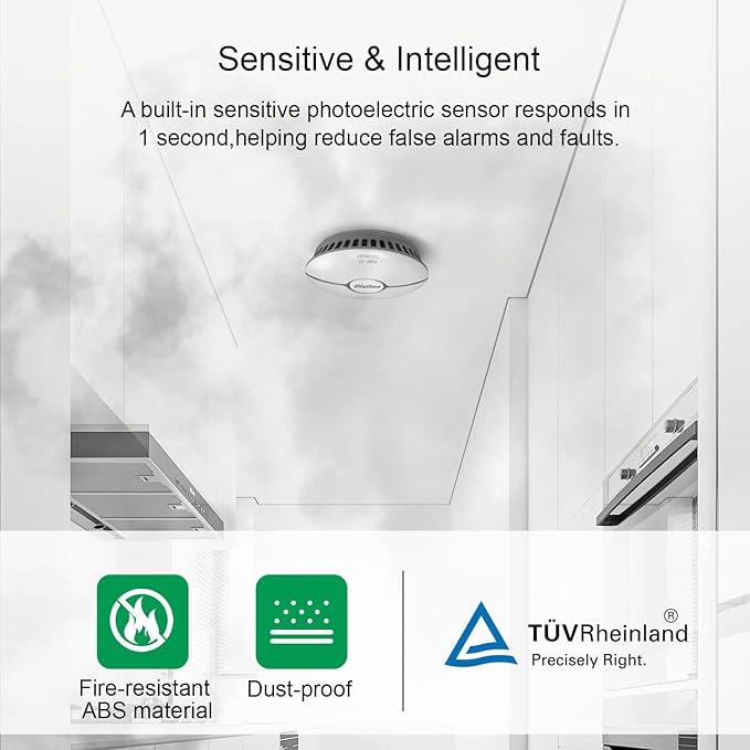 Pack 3 – Detetor de Fumo Wi-Fi - Alarme