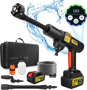 Lavadora de Alta Pressão a Bateria , 2 Baterias 3000 mAh