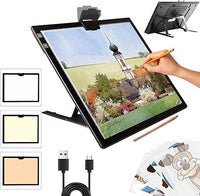 Mesa de Luz A3 Recarregável com Suporte – Painel LED Portátil