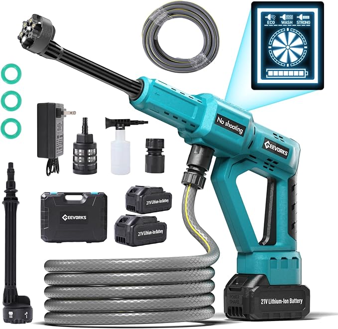 Lavadora de Alta Pressão Sem Fios 62 BAR  - Portátil