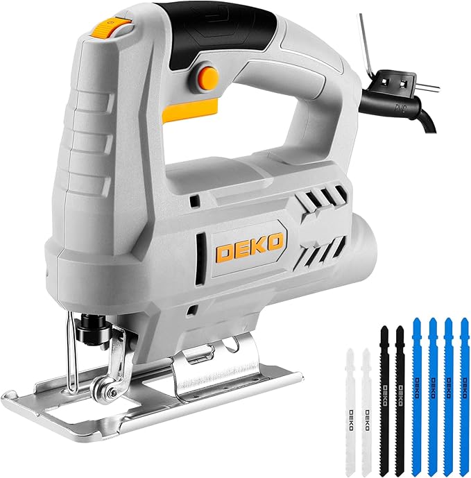 Serra Tico-Tico Elétrica DEKOPRO 400W com Lâminas Extra