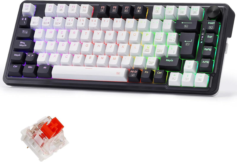 Teclado Mecânico Redragon K673 Pro RGB 75% QWERTY (Espanhol)