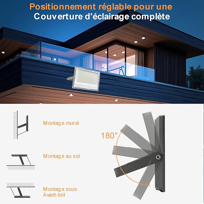 Projetor LED Exterior CREATESTAR 200W – 20.000LM Ultra Potente