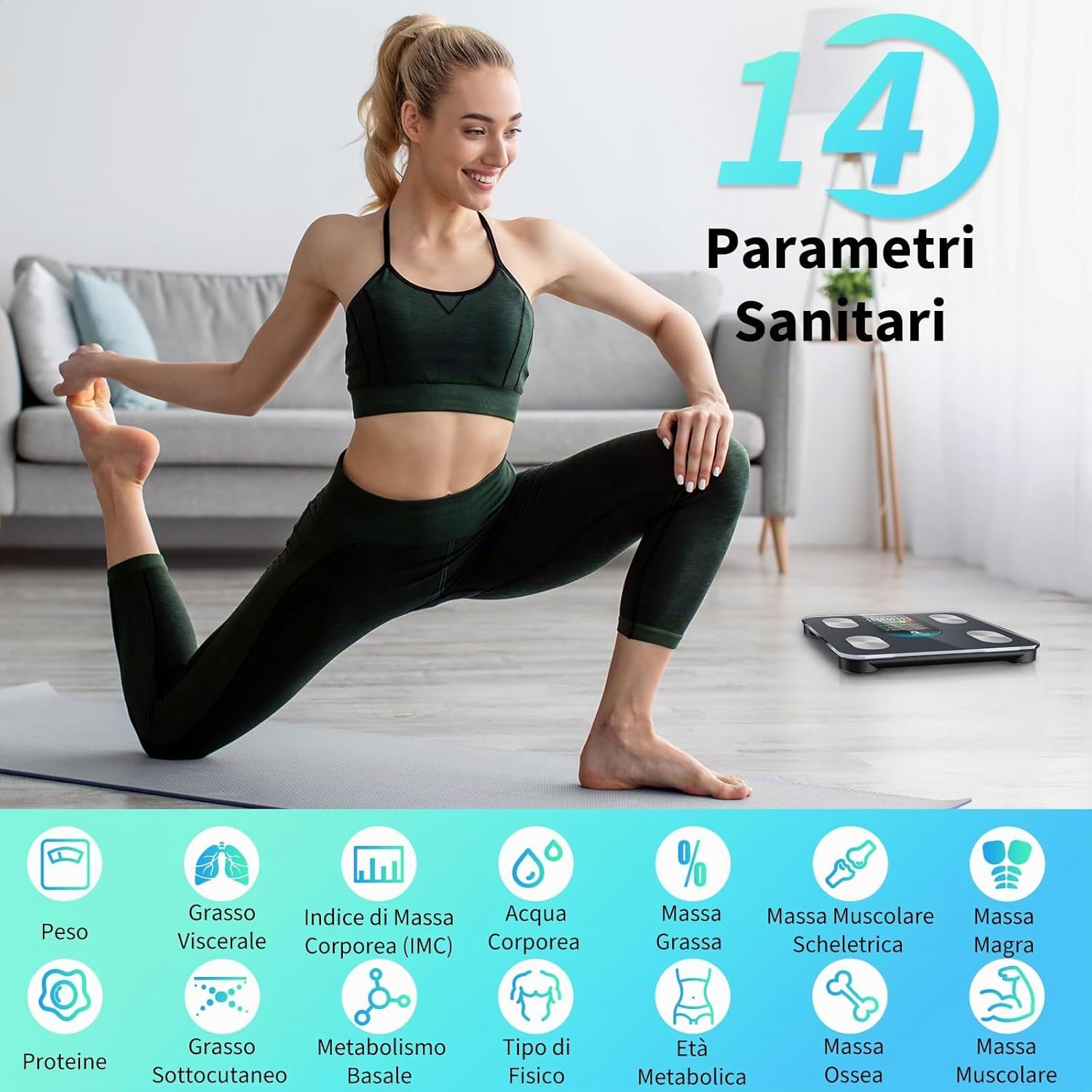 Balança Inteligente Bluetooth Arboleaf até 180 kg