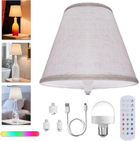 Candeeiro de Garrafa Sem Fios com Comando – LED RGB E27 Recarregável
