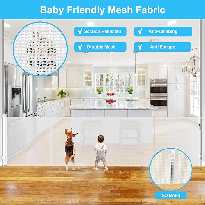 Barreira Retrátil para Portas e Escadas Wodondog 500 cm – Segurança para Crianças e Animais 🐶👶