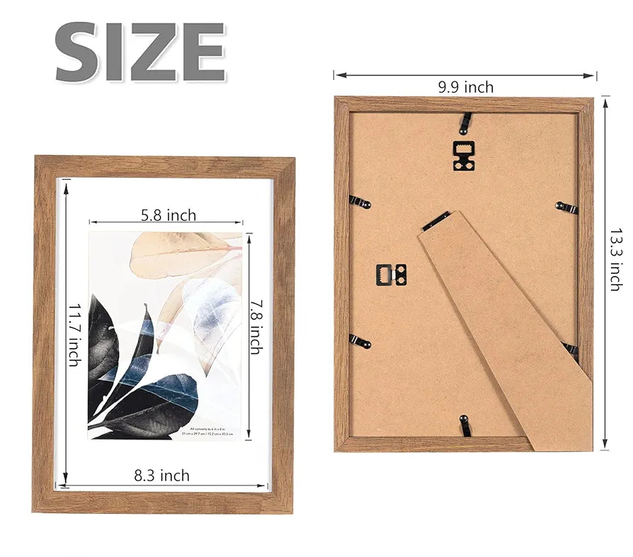 Moldura de fotos A4, cor de madeira, plexiglass, moldura para posteres, molduras de fotos, conjunto de 3, moldura de fotos A4, moldura de fotos 21 x 30