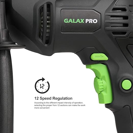 Berbequim de Impacto 600W, 3000RPM, Punho Giratório 360°, Mandril 13mm, Função 2 em 1
