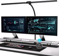 Candeeiro LED de Mesa 80 cm – Cabeça Dupla, Regulável, com Controlo Remoto