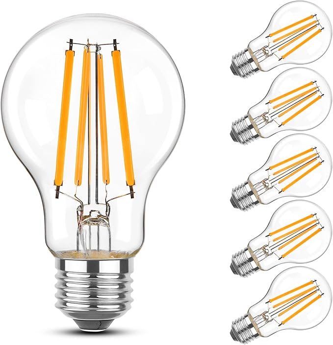 Pack de 6 Lâmpadas LED Edison E27, 12W = 100W