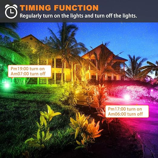 Conjunto de 2 Foco Projetor LED RGB Exterior 30W –  | 16 Milhões de Cores