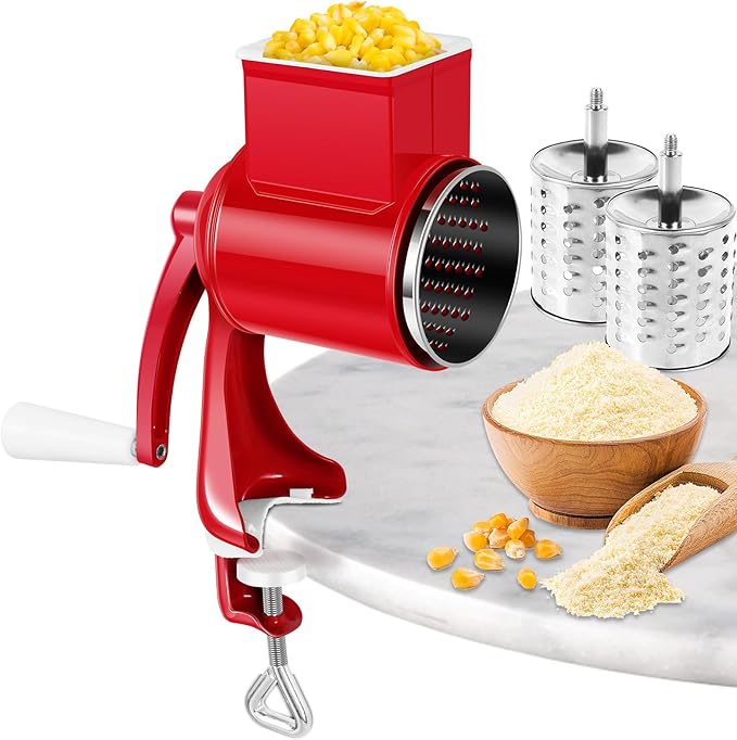 Moedor manual de frutos secos com 2 folhas removíveis, moinho manual de amendoim com manivela de aço inoxidável, moinho de nozes, moinho de amêndoas, para milho, especiarias, queijo