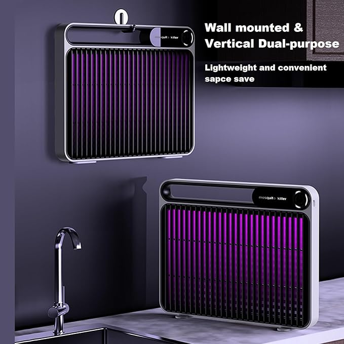 Mata-Insetos Elétrico | Lâmpada UV Portátil Recarrregável, Armadilha Contra Mosquitos, Moscas e Insetos