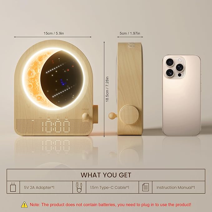 Despertador Sunrise blonbar com Luz Lunar e Sons Relaxantes