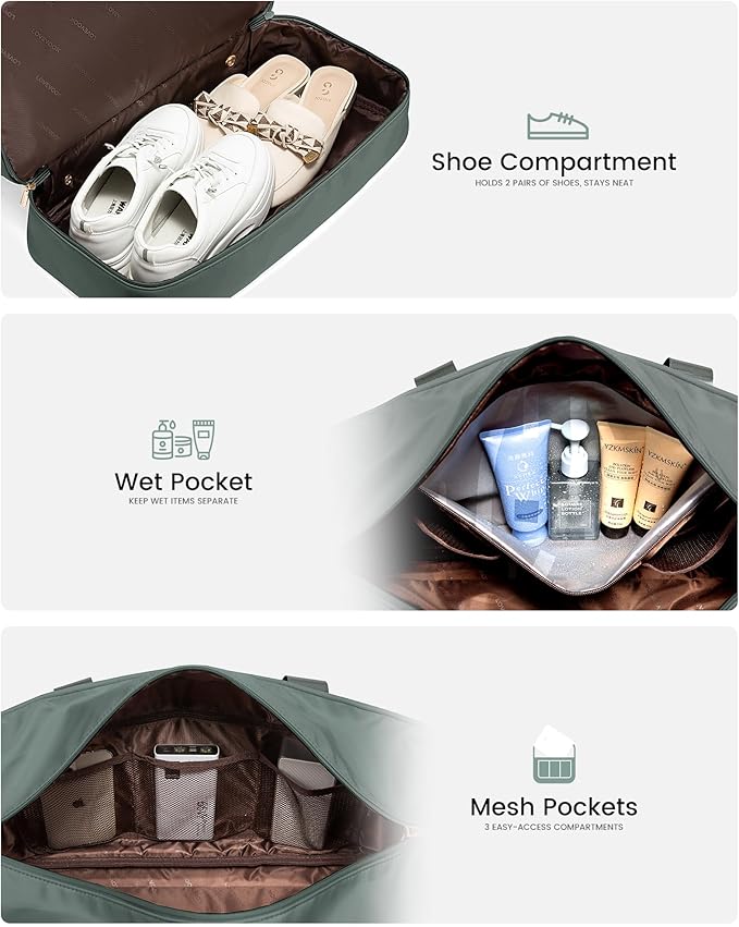 Mala de Viagem LOVEVOOK para Mulher – Grande Capacidade e Design Elegante