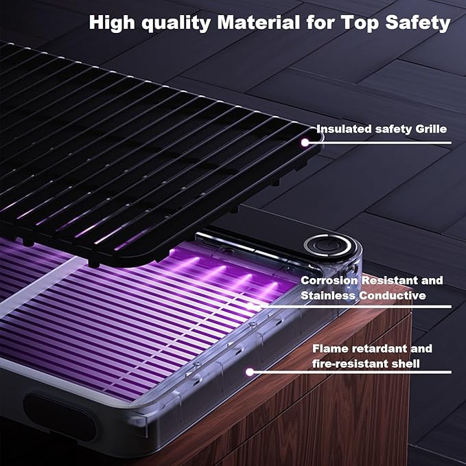 Mata-Insetos Elétrico | Lâmpada UV Portátil Recarrregável, Armadilha Contra Mosquitos, Moscas e Insetos