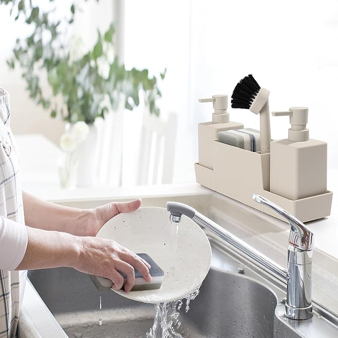 Dispensador de Detergente de Cozinha AJEUNGAIN 4 em 1