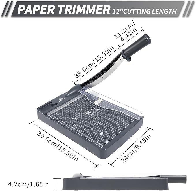 Guilhotina Manual para Papel A4 (até 12 Folhas 80g)