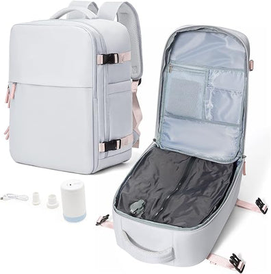 Mochila de Viagem com Sistema de Vácuo – Bagagem de Mão com Bomba | Redução de Volume | Compatível Avião | 45 × 20 × 36 cm