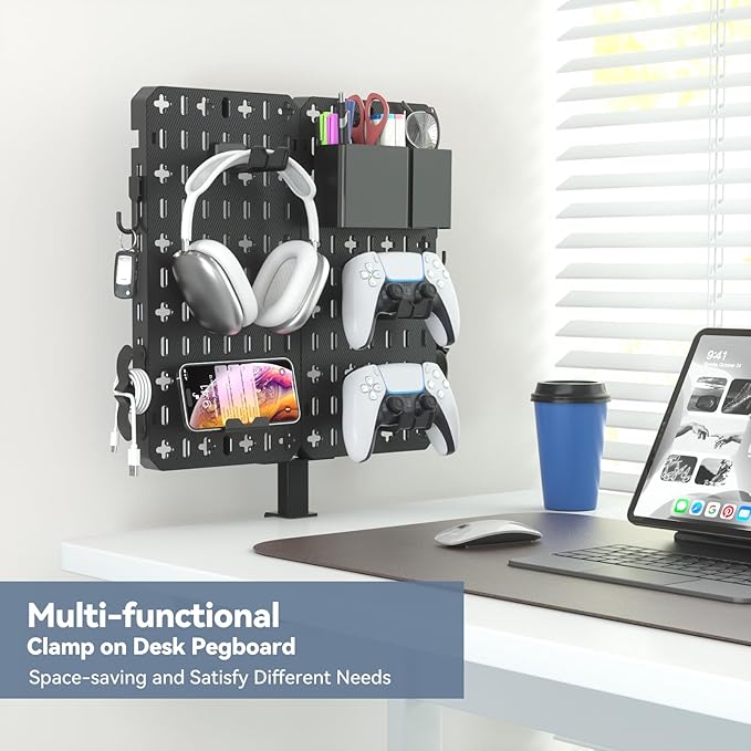 Painel Perfurado de mesa 7 em 1 - Organizador multifunções