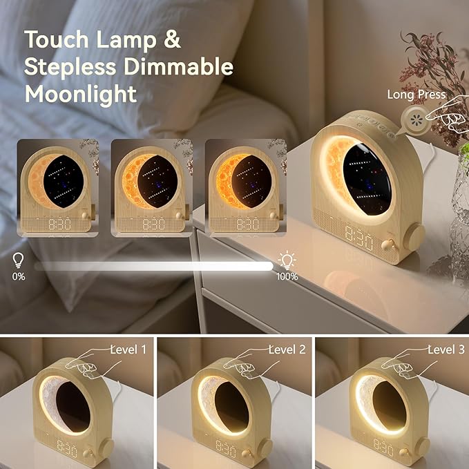 Despertador Sunrise blonbar com Luz Lunar e Sons Relaxantes