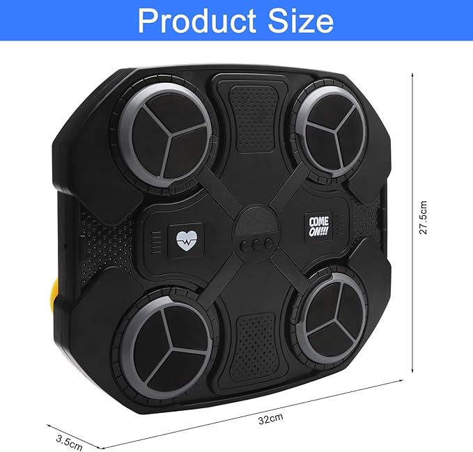 Máquina de Boxe Musical Infantil VOSSOT com Bluetooth e Luzes LED