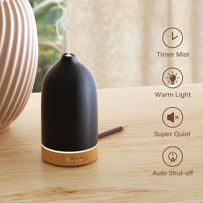 Difusor de Aromas em Cerâmica - Preto