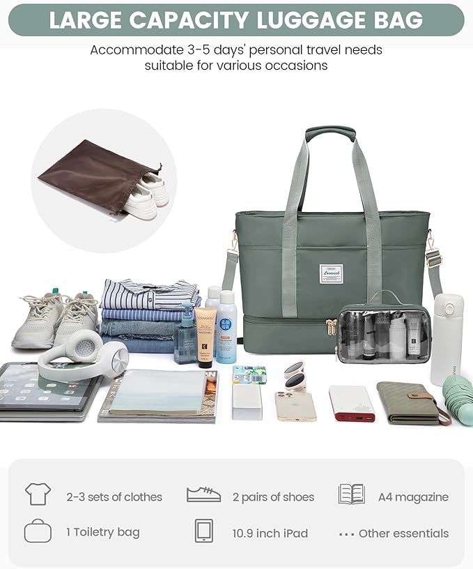 Mala de Viagem LOVEVOOK para Mulher – Grande Capacidade e Design Elegante