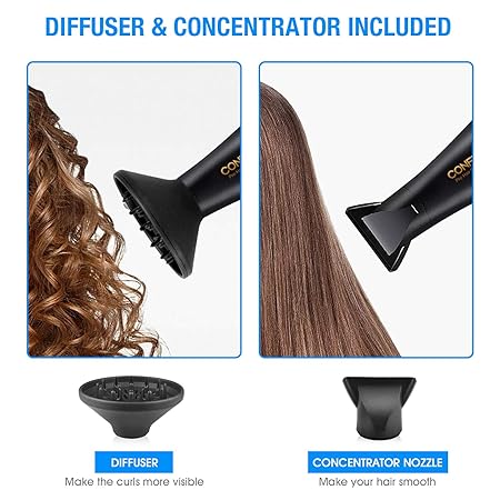 Secador Profissional Iónico CONFU 2300W com Difusor
