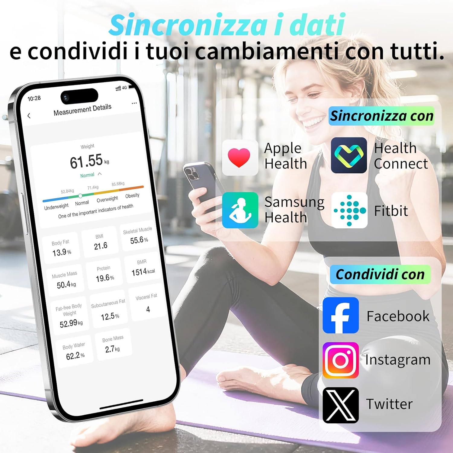 Balança Inteligente Bluetooth Arboleaf até 180 kg