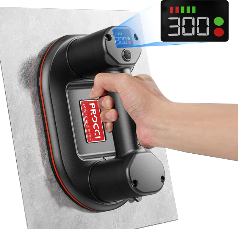 Ventosa Elétrica Profissional a Bateria para Azulejos e Vidro - até 300kg