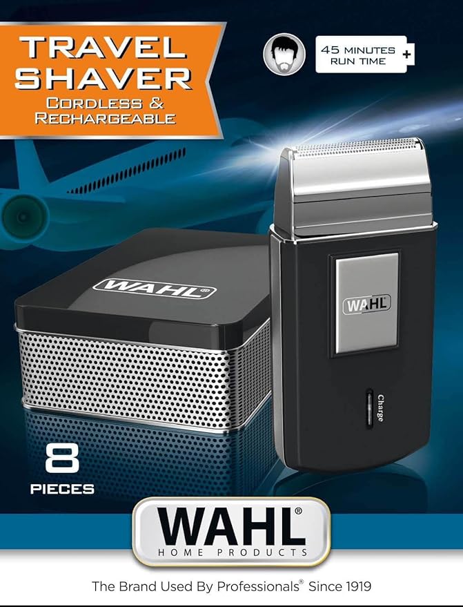 Máquina de Barbear Sem Fios Compacta 4,6 x 10 x 2 cm - Wahl Mobile Shaver
