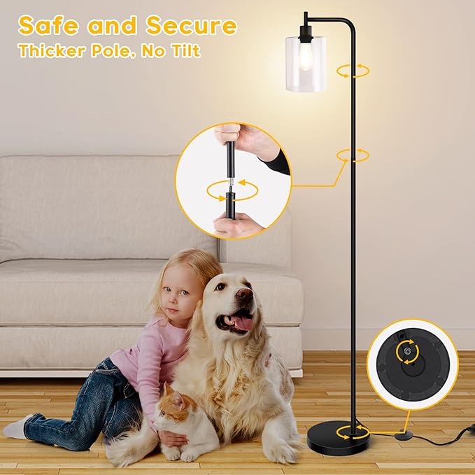 Candeeiro de Pé LED Litake com Comando e Intensidade Ajustável