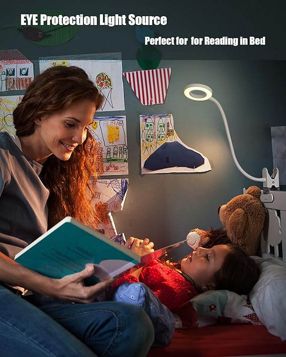 Candeeiro de Leitura LED com Abraçadeira, Pescoço Flexível