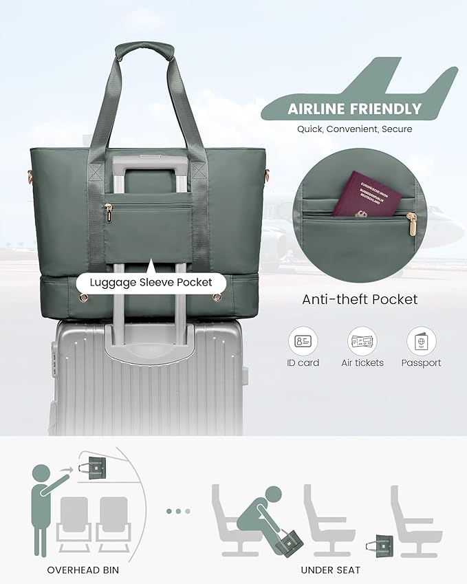 Mala de Viagem LOVEVOOK para Mulher – Grande Capacidade e Design Elegante